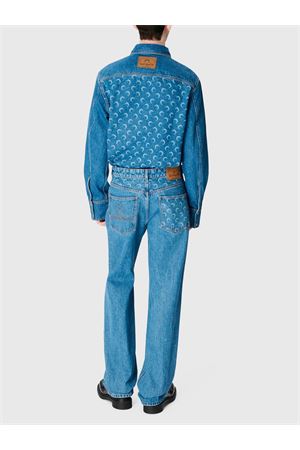 Camicia Denim Ls Moon Laser Blu Lavaggio MARINE SERRE | USI035ACDEN0002BL05